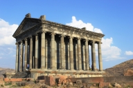 A side view of the temple at Garni